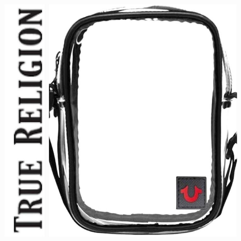 True Religion Transparent Stadium Crossbody Bag